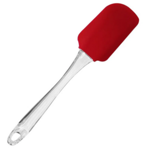 Espatula De Silicone Acrilico Arredondada 25cm Vermelho